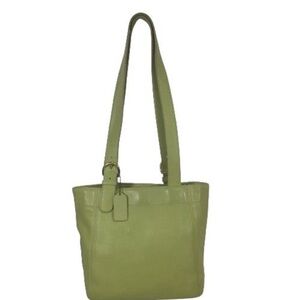 Vintage Coach Tote Bag Leaf Green Usa